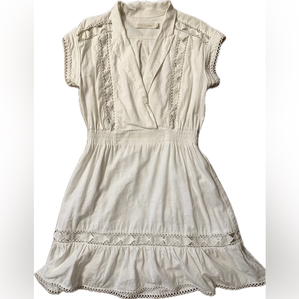 Happy X Nature Embroidered Trim Cutout Dress Kate Hudson